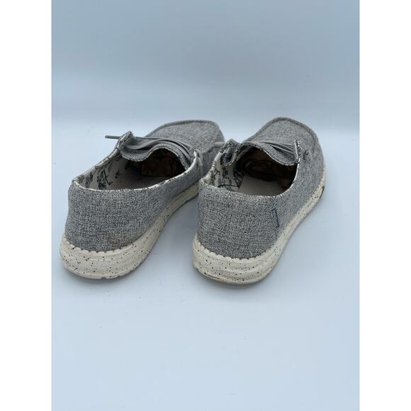 Hey Dude Wendy Linen Shoes Womens Sz 8 Gray Lightweight Casual Slip-On Sneakers - Picture 5 of 7